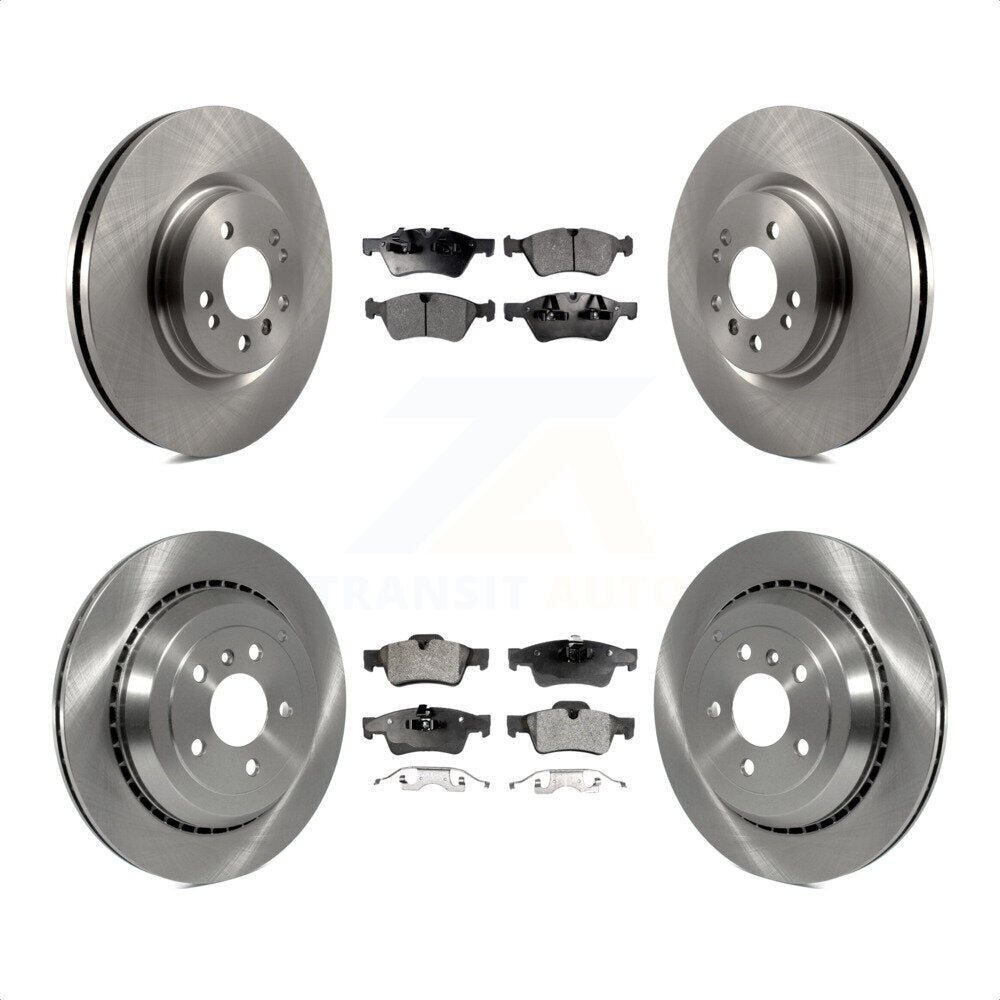 Front Rear Disc Brake Rotors And Semi-Metallic Pads Kit For Mercedes-Benz R350 ML500 R500 R320 With Vented Rotor K8F-101231 by Transit Auto