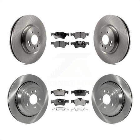 Front Rear Disc Brake Rotors And Semi-Metallic Pads Kit For Mercedes-Benz R350 ML500 R500 R320 With Vented Rotor K8F-101231 by Transit Auto