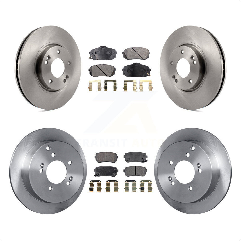 Front Rear Disc Brake Rotors And Semi-Metallic Pads Kit For Hyundai Tucson Kia Sportage K8F-101241 by Transit Auto