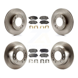 Front Rear Disc Brake Rotors And Semi-Metallic Pads Kit For Kia Sedona Hyundai Entourage K8F-101256