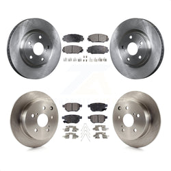 Front Rear Disc Brake Rotors And Semi-Metallic Pads Kit For 2010 Toyota Matrix XRS K8F-101260