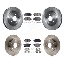Front Rear Disc Brake Rotors And Semi-Metallic Pads Kit For Toyota Matrix Pontiac Vibe Corolla iM Scion K8F-101263