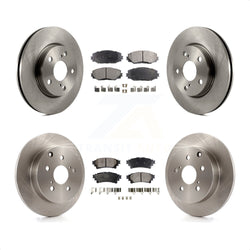 Front Rear Disc Brake Rotors And Semi-Metallic Pads Kit For 2012-2018 Toyota Prius V K8F-101270