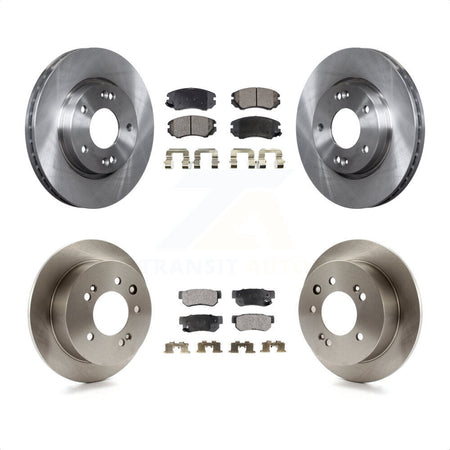 Front Rear Disc Brake Rotors And Semi-Metallic Pads Kit For Hyundai Elantra K8F-101280 by Transit Auto