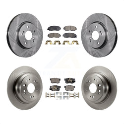 Front Rear Disc Brake Rotors And Semi-Metallic Pads Kit For Honda Accord Crosstour K8F-101286