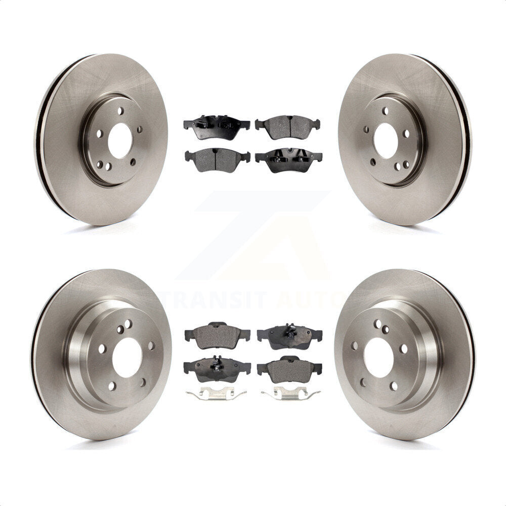 Front Rear Disc Brake Rotors And Semi-Metallic Pads Kit For Mercedes-Benz E550 AWD K8F-101289 by Transit Auto