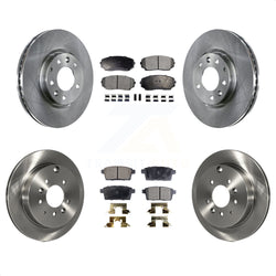 Front Rear Disc Brake Rotors And Semi-Metallic Pads Kit For Ford Edge Mazda CX-7 Lincoln MKX K8F-101294