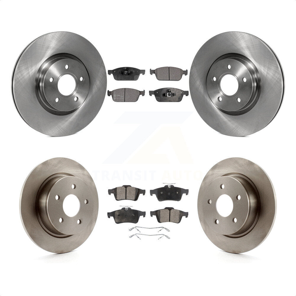 Front Rear Disc Brake Rotors And Semi-Metallic Pads Kit For Ford Escape Connect K8F-101303 by Transit Auto