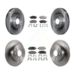 Front Rear Disc Brake Rotors And Semi-Metallic Pads Kit For Nissan Altima K8F-101306
