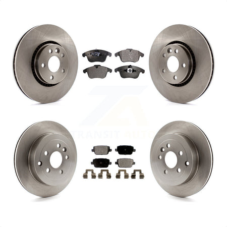 Front Rear Disc Brake Rotors And Semi-Metallic Pads Kit For 2008-2011 Land Rover LR2 K8F-101345 by Transit Auto