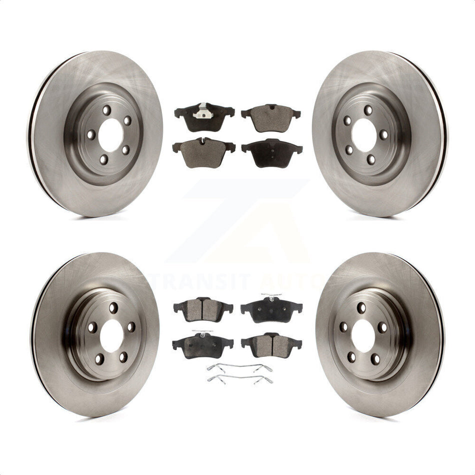 Front Rear Disc Brake Rotors And Semi-Metallic Pads Kit For Jaguar XF XJ XKR XK K8F-101348 by Transit Auto