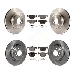 Front Rear Disc Brake Rotors And Semi-Metallic Pads Kit For 2007 BMW 335xi K8F-101349