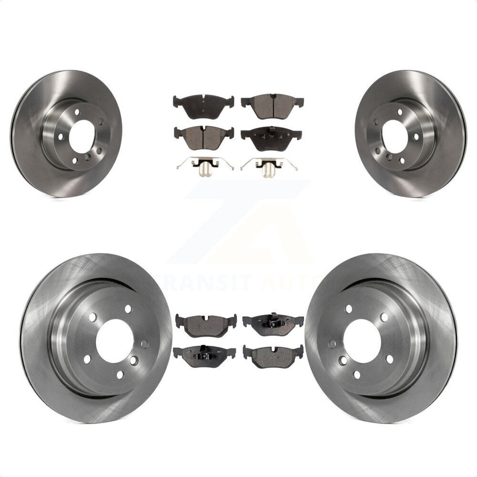 Front Rear Disc Brake Rotors And Semi-Metallic Pads Kit For 2008 BMW 328xi To 08 07 K8F-101351 by Transit Auto