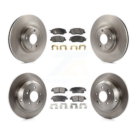 Front Rear Disc Brake Rotors And Semi-Metallic Pads Kit For 2012 Hyundai Genesis 3.8L K8F-101377 by Transit Auto