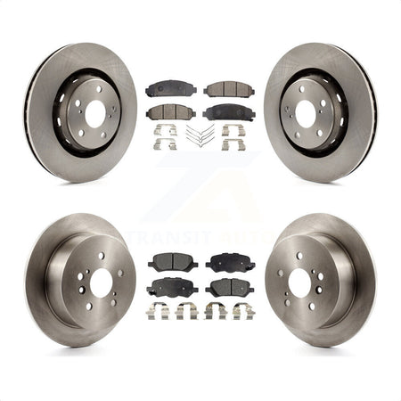 Front Rear Disc Brake Rotors And Semi-Metallic Pads Kit For 2009-2016 Toyota Venza K8F-101381 by Transit Auto