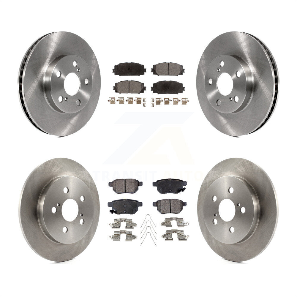 Front Rear Disc Brake Rotors And Semi-Metallic Pads Kit For Toyota Prius Lexus CT200h Plug-In K8F-101385 by Transit Auto