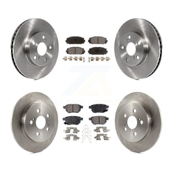 Front Rear Disc Brake Rotors And Semi-Metallic Pads Kit For Toyota Prius Lexus CT200h Plug-In K8F-101385