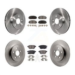 Front Rear Disc Brake Rotors And Semi-Metallic Pads Kit For Lexus CT200h K8F-101386