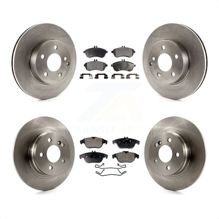 Front Rear Disc Brake Rotors And Semi-Metallic Pads Kit For Mercedes-Benz C300 C250 C230 K8F-101394 by Transit Auto