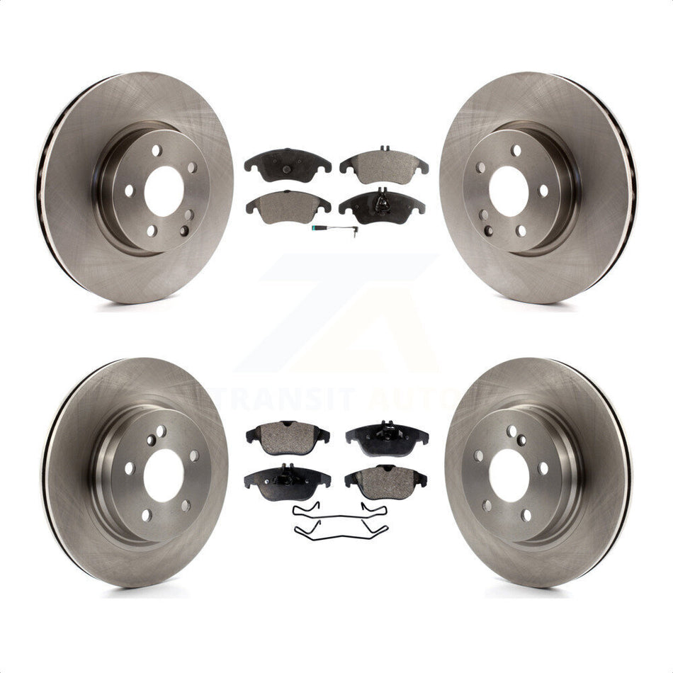 Front Rear Disc Brake Rotors And Semi-Metallic Pads Kit For Mercedes-Benz E350 C300 C350 K8F-101399 by Transit Auto