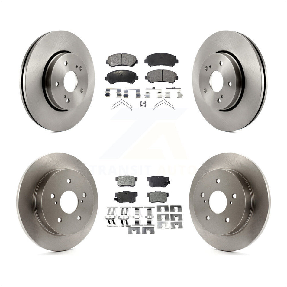 Front Rear Disc Brake Rotors And Semi-Metallic Pads Kit For 2010-2013 Suzuki Kizashi K8F-101400 by Transit Auto