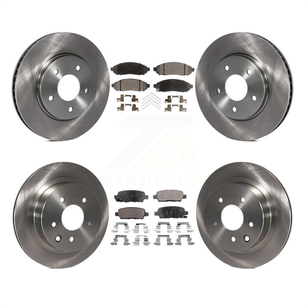 Front Rear Disc Brake Rotors And Semi-Metallic Pads Kit For Nissan LEAF K8F-101404 by Transit Auto