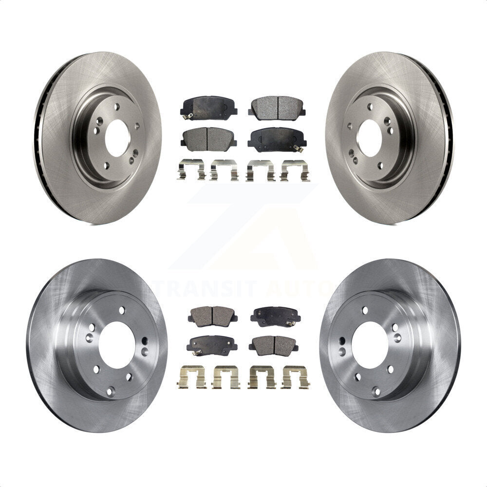 Front Rear Disc Brake Rotors And Semi-Metallic Pads Kit For Kia Optima 2.0L K8F-101414 by Transit Auto