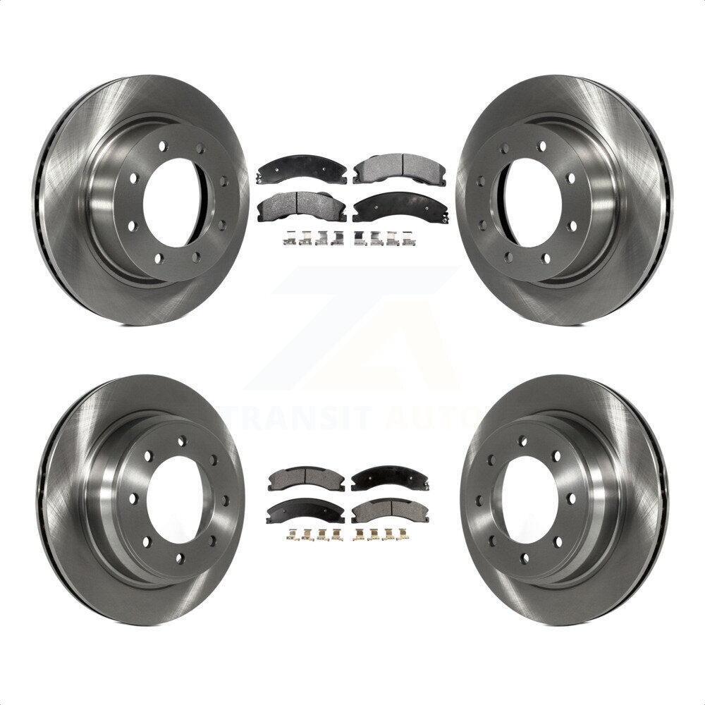 Front Rear Disc Brake Rotors And Semi-Metallic Pads Kit For Nissan NV2500 NV3500 NV1500 K8F-101437 by Transit Auto