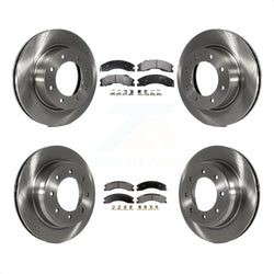 Front Rear Disc Brake Rotors And Semi-Metallic Pads Kit For Nissan NV2500 NV3500 NV1500 K8F-101437
