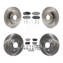Front Rear Disc Brake Rotors And Semi-Metallic Pads Kit For 2013 Acura ILX 2.0L K8F-101441