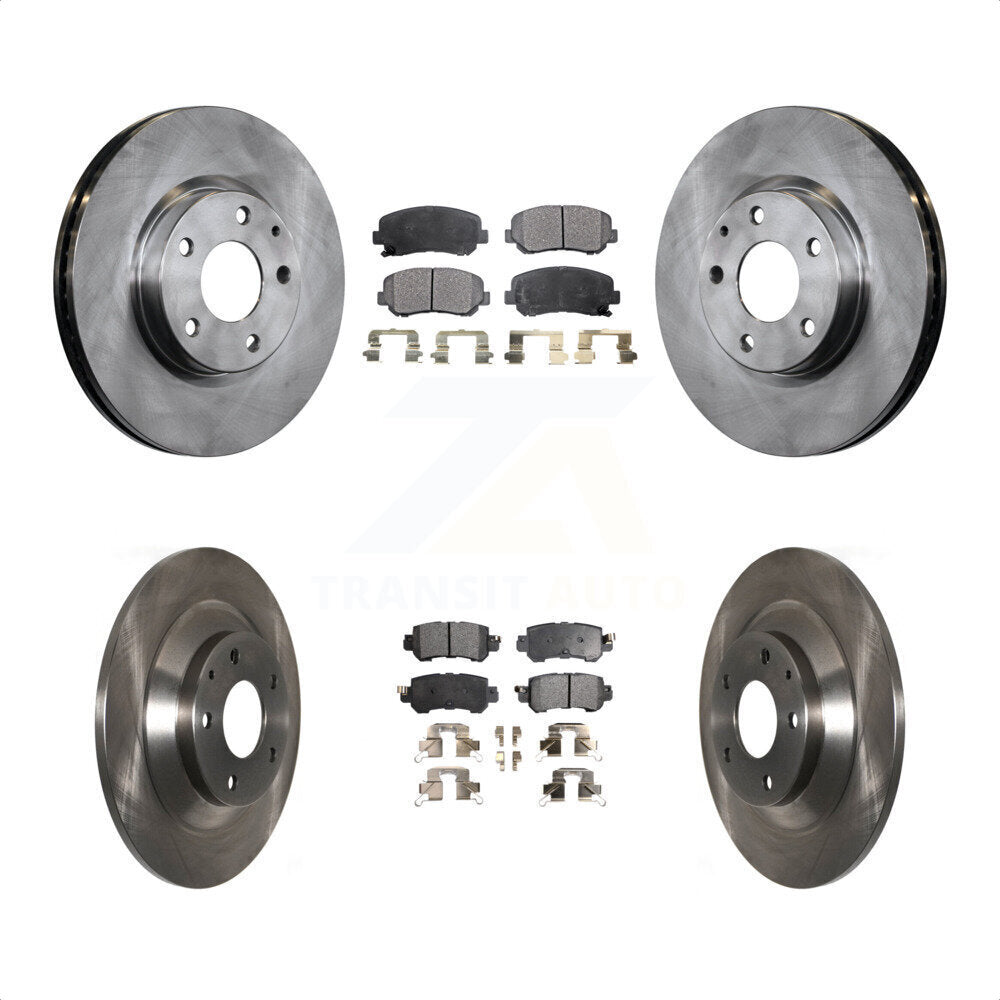 Front Rear Disc Brake Rotors And Semi-Metallic Pads Kit For Mazda CX-5 K8F-101444 by Transit Auto