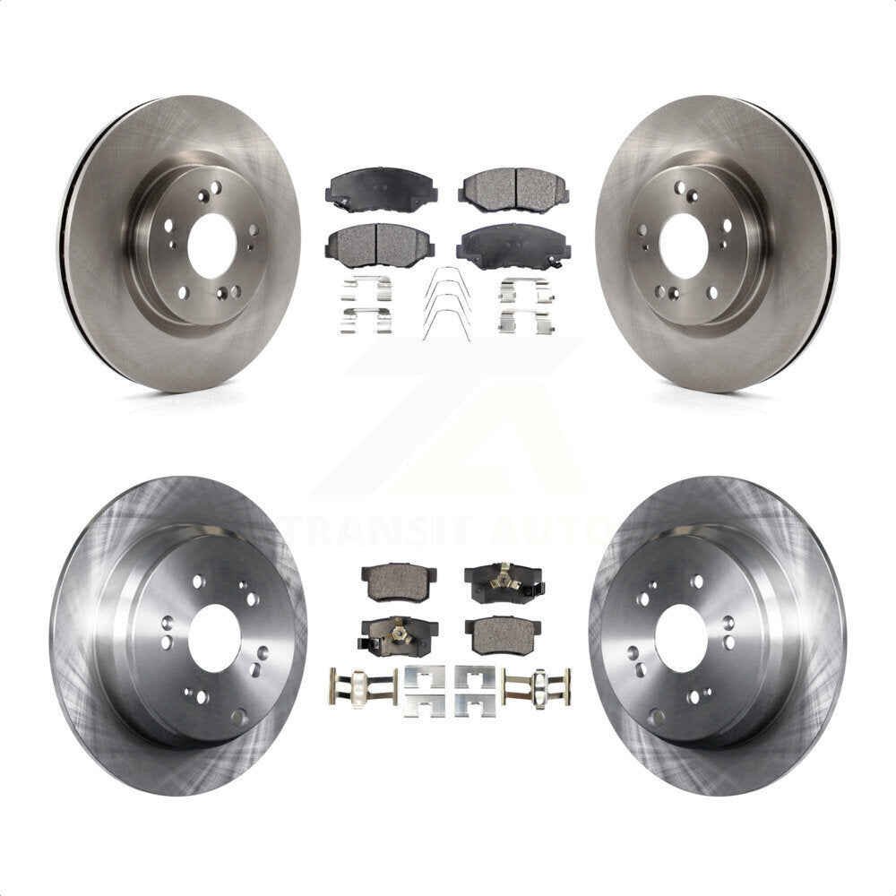 Front Rear Disc Brake Rotors And Semi-Metallic Pads Kit For 2012-2016 Honda CR-V FWD K8F-101452 by Transit Auto