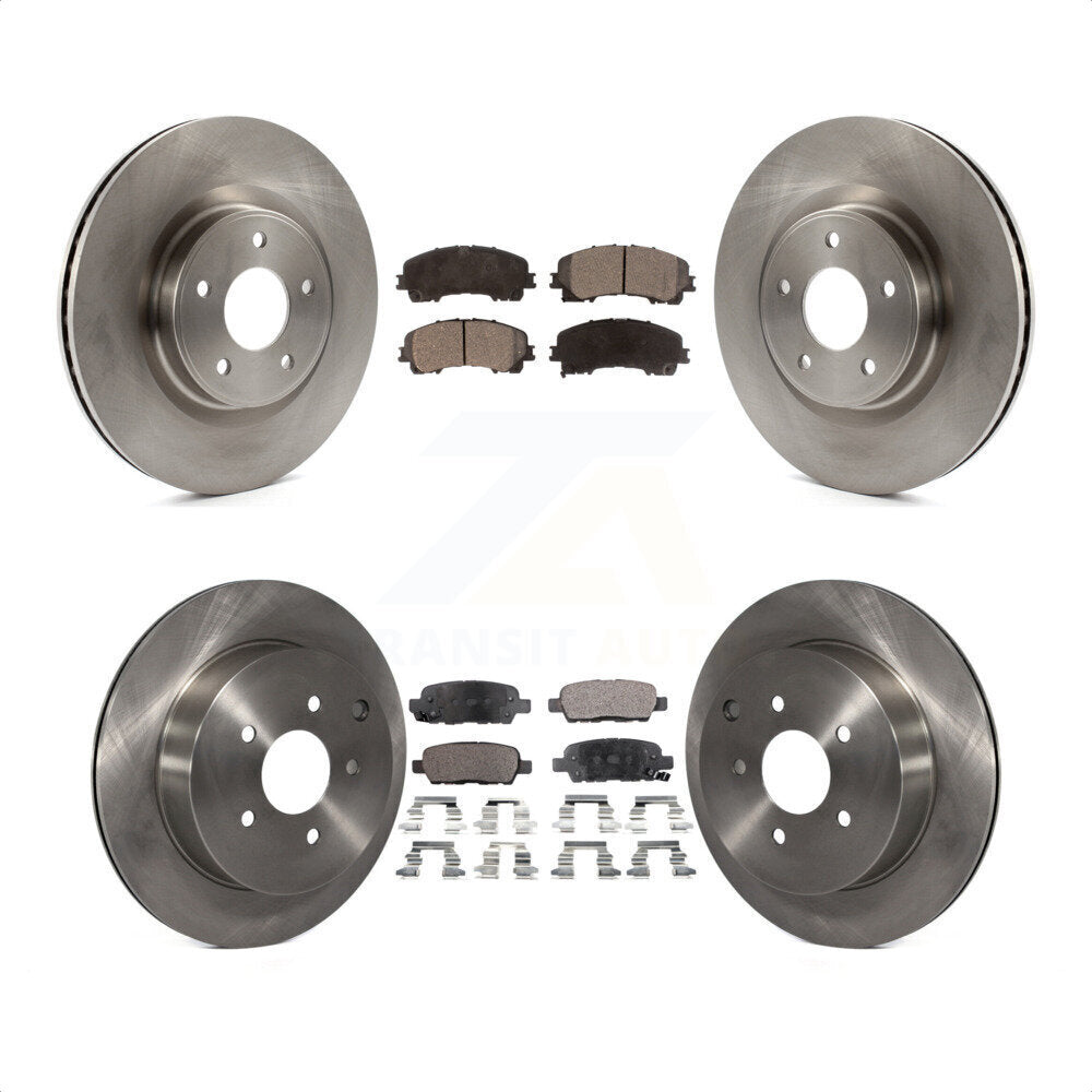 Front Rear Disc Brake Rotors And Semi-Metallic Pads Kit For INFINITI Q50 Q60 K8F-101457 by Transit Auto