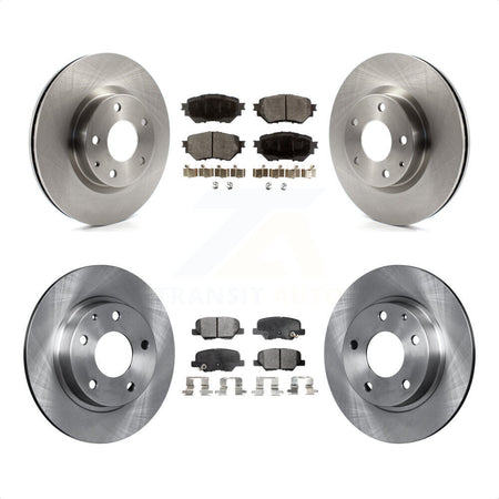 Front Rear Disc Brake Rotors And Semi-Metallic Pads Kit For Mazda 3 Sport 2.5L K8F-101467 by Transit Auto