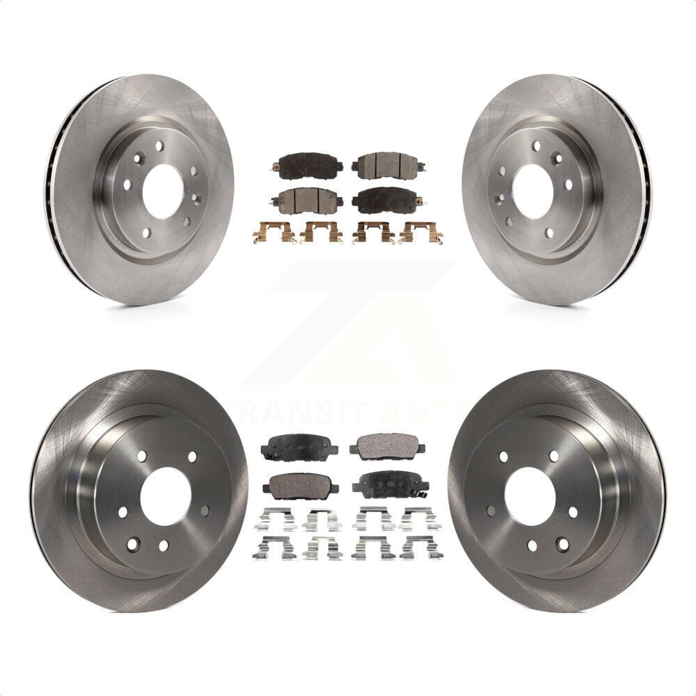 Front Rear Disc Brake Rotors And Semi-Metallic Pads Kit For Nissan LEAF K8F-101473 by Transit Auto