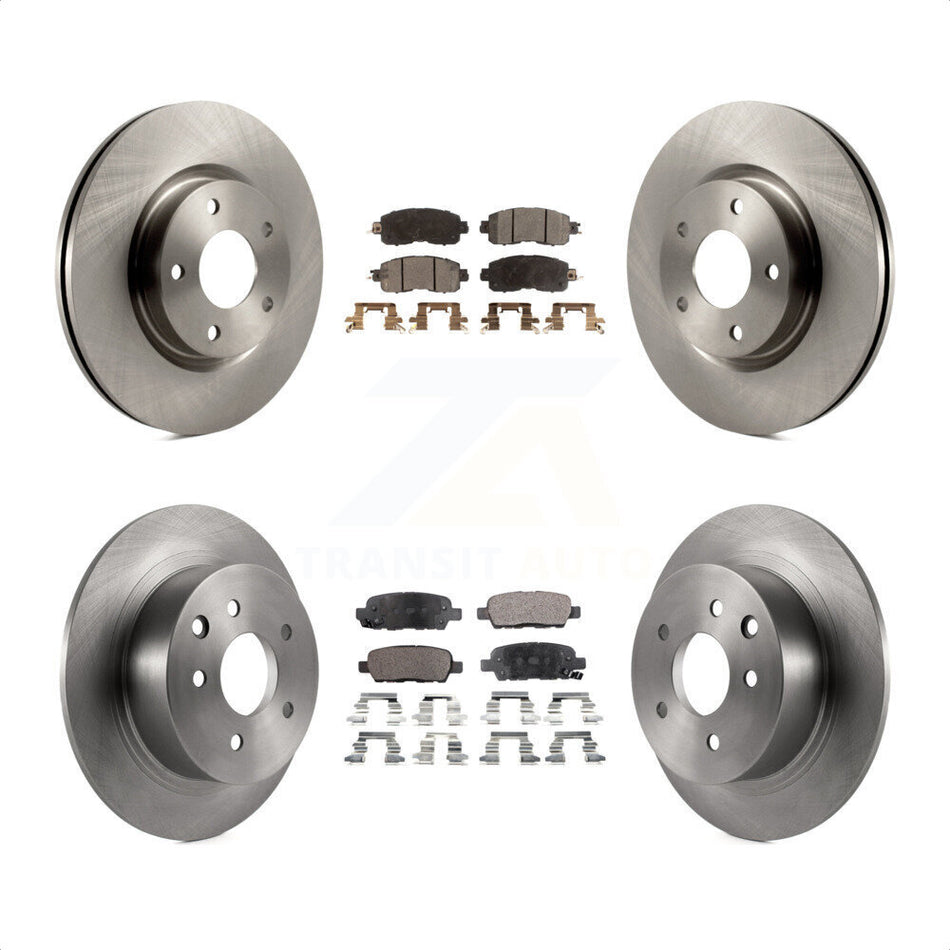 Front Rear Disc Brake Rotors And Semi-Metallic Pads Kit For Nissan Altima K8F-101477 by Transit Auto