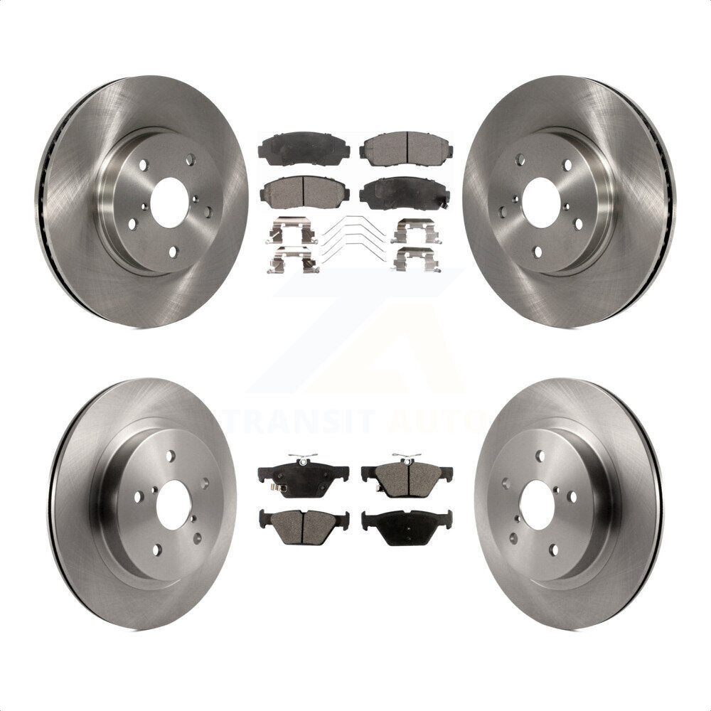 Front Rear Disc Brake Rotors And Semi-Metallic Pads Kit For 2016-2019 Subaru Legacy 2.5L K8F-101480 by Transit Auto