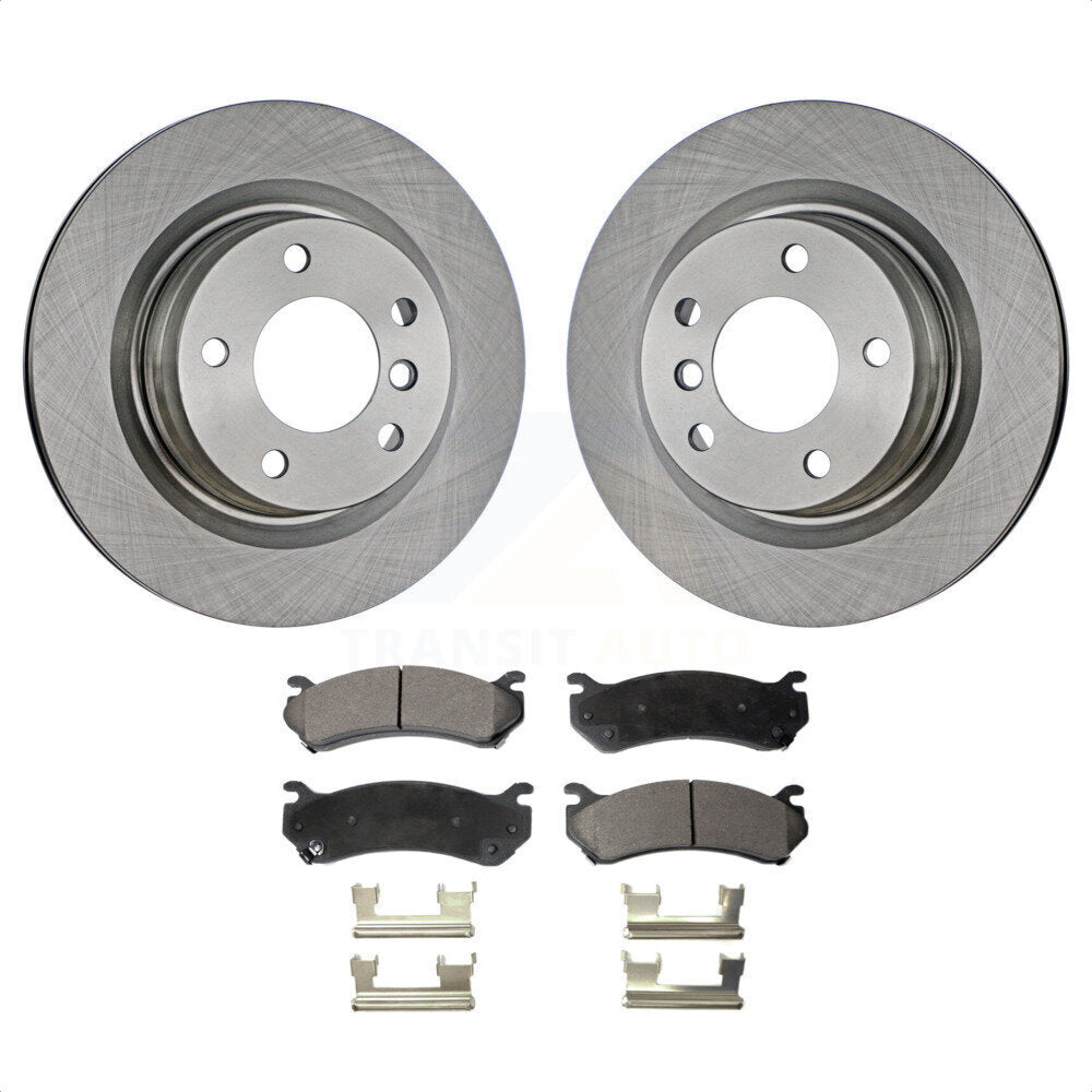 Rear Disc Brake Rotors And Semi-Metallic Pads Kit For Chevrolet Silverado 2500 HD GMC Sierra 3500 Classic Suburban Yukon XL Avalanche K8F-101507 by Transit Auto