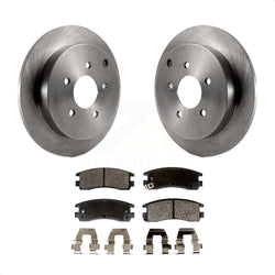 Rear Disc Brake Rotors And Semi-Metallic Pads Kit For Buick Rendezvous Chevrolet Venture Pontiac Montana Aztek Oldsmobile Silhouette K8F-101522