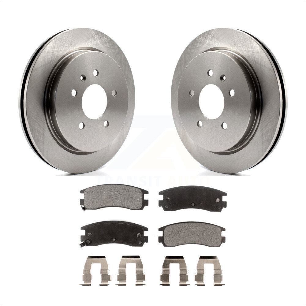 Rear Disc Brake Rotors And Semi-Metallic Pads Kit For 2003-2004 Cadillac Seville With Vented Rotor K8F-101523 by Transit Auto