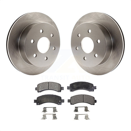 Rear Disc Brake Rotors And Semi-Metallic Pads Kit For Chevrolet Express 2500 GMC Savana K8F-101525 by Transit Auto