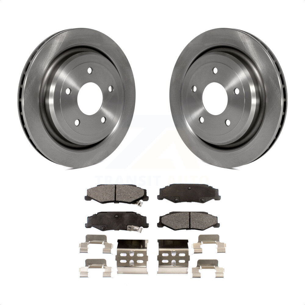 Rear Disc Brake Rotors And Semi-Metallic Pads Kit For Chevrolet Corvette Cadillac XLR K8F-101528 by Transit Auto