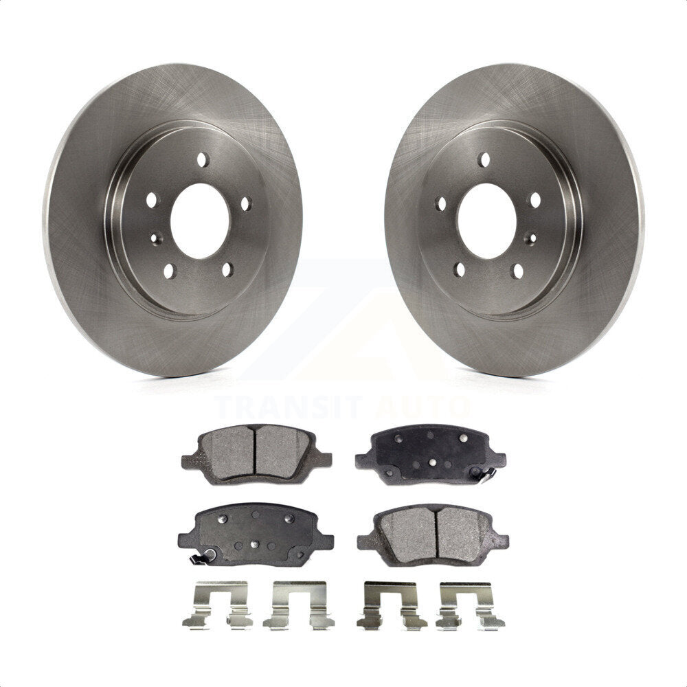 Rear Disc Brake Rotors And Semi-Metallic Pads Kit For 2005-2005 Chevrolet Uplander Pontiac Montana Buick Terraza Saturn Relay K8F-101531 by Transit Auto