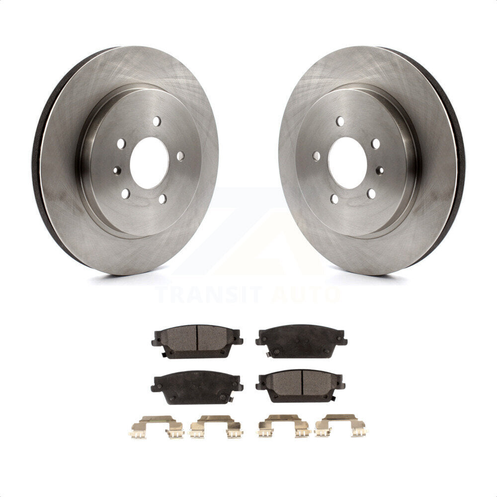 Rear Disc Brake Rotors And Semi-Metallic Pads Kit For Cadillac STS CTS K8F-101533 by Transit Auto