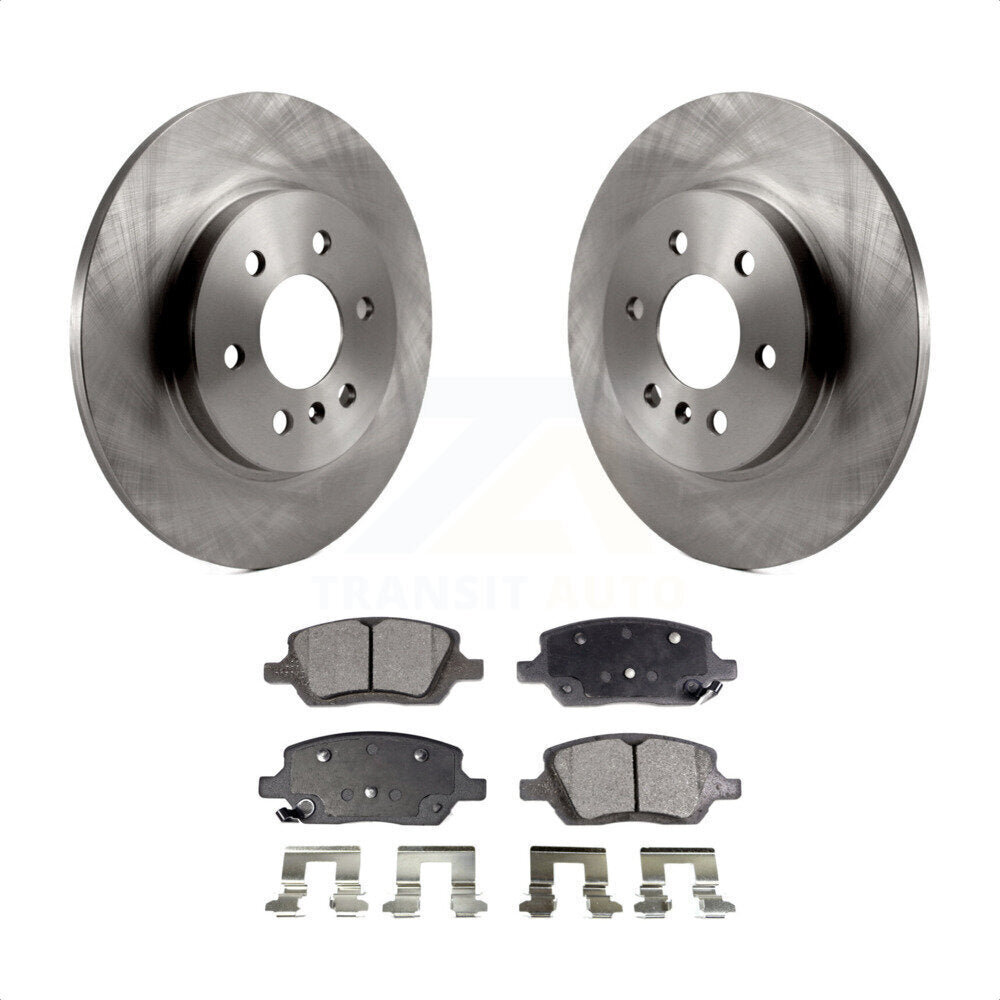 Rear Disc Brake Rotors And Semi-Metallic Pads Kit For Chevrolet Uplander Buick Terraza Pontiac Montana Saturn Relay K8F-101534 by Transit Auto