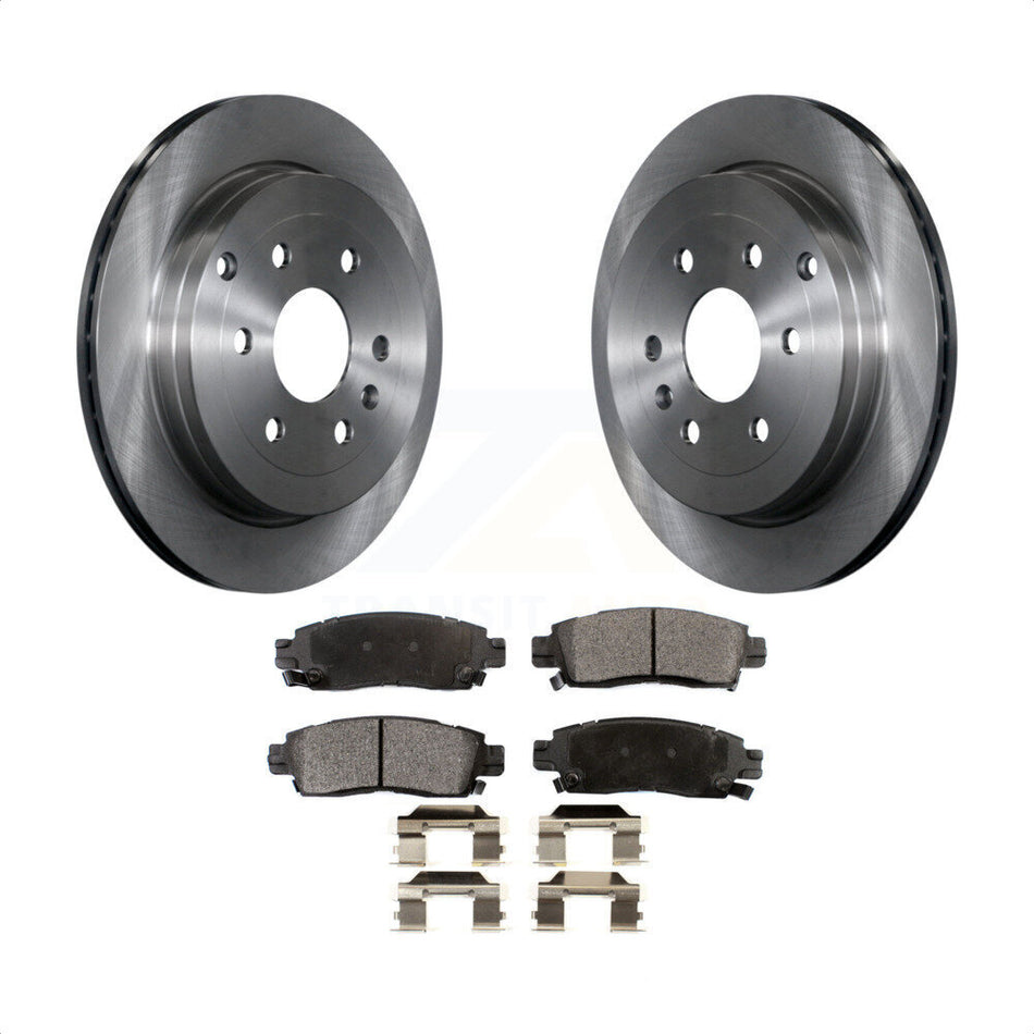 Rear Disc Brake Rotors And Semi-Metallic Pads Kit For Chevrolet Traverse GMC Acadia Buick Enclave Saturn Outlook Limited K8F-101543 by Transit Auto