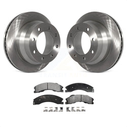 Rear Disc Brake Rotors And Semi-Metallic Pads Kit For Chevrolet Express 3500 GMC Savana 4500 K8F-101546
