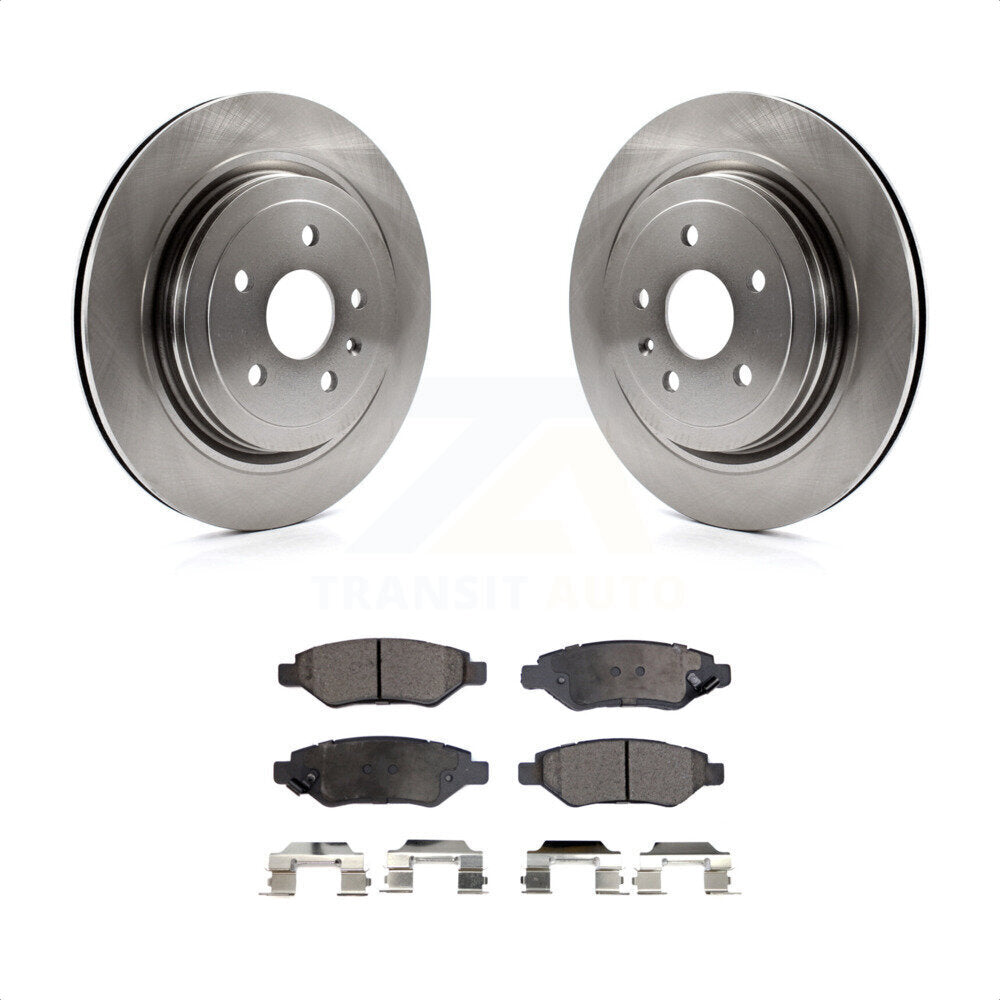 Rear Disc Brake Rotors And Semi-Metallic Pads Kit For Cadillac CTS K8F-101556 by Transit Auto