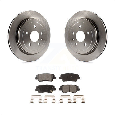 Rear Disc Brake Rotors And Semi-Metallic Pads Kit For Cadillac CTS K8F-101559 by Transit Auto