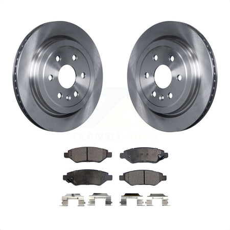 Rear Disc Brake Rotors And Semi-Metallic Pads Kit For Cadillac SRX Saab 9-4X K8F-101560 by Transit Auto